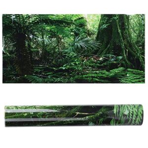 yuehuam fish tank background pvc 3d aquarium rainforest background poster fish tank wall picture painting decoration self adhesive sticker for reptile box(various sizes)
