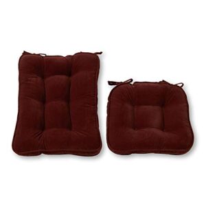 greendale home fashions hyatt 2-piece standard rocking chair cushion set, maroon