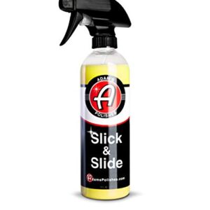 Adam’s Slick & Slide Detail Spray - Hyper Slick Polymer Resin Technology Car Wash Spray Sealant - Car Wax Top Coat Quick Detailer Provides Superior Gloss, Shine, & Slickness (16 Oz)