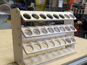 factory crafts spray can lube holder organization storage rack wood shelf case organizer 24-slot plywood