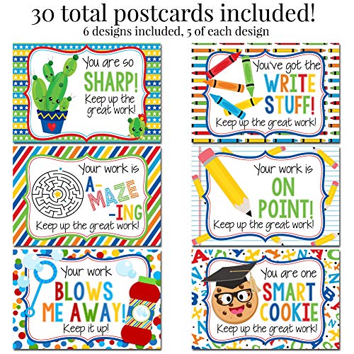 Keep Up The Good Work Themed Blank Cards For Students From Teachers, 4"x6" Fill In Notecards (6 different designs) by AmandaCreation (30)