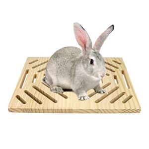 Litewoo Rabbit Scratching Pad Molar Board Natural Wooden Rabbit Teeth Chew Toys for Bunny Chinchilla Guinea Pig Rabbit Antiskid Edible Natural Wood Board