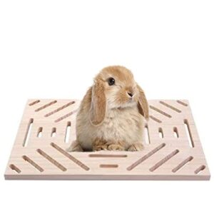 Litewoo Rabbit Scratching Pad Molar Board Natural Wooden Rabbit Teeth Chew Toys for Bunny Chinchilla Guinea Pig Rabbit Antiskid Edible Natural Wood Board