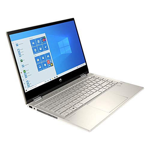 HP 2021 Pavilion x360 2-in-1 14" FHD Touchscreen Laptop Computer, Intel Core i5-1135g7, 8GB RAM, 256GB PCIe SSD, Backlit KB, Intel Graphics, B&O Audio, HD Webcam, Win 10, Gold, 32GB SnowBell USB Card