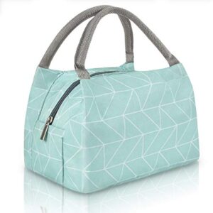 cute lunch bag insulated lunch tote bag for women lunch box cooler bag insulated lunch bags for women work, green plaid