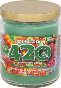 smoke odor exterminator candle 13 oz jar, 420 limited edition!!!