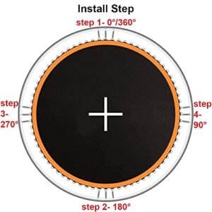 JumpTastic 127in Trampoline Mat, Fits 12Ft Frame Use 5.5in Spring (Not Include Spring, Mat's Diameter:127in)