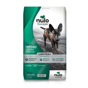 nulo freestyle all breed dog food, premium allergy friendly adult & puppy grain-free dry kibble dog food, single animal protein with bc30 probiotic for healthy digestive support