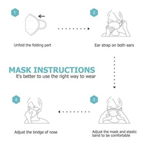 Face Masks 30pcs 5-Ply Cup Dust Safety Masks Breathable & Comfortable 3D Safety Mask with Elastic Ear loop and Nose Bridge Clip Disposable Face Masks Respirator Protection Masks for Adults