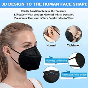 Face Masks 30pcs 5-Ply Cup Dust Safety Masks Breathable & Comfortable 3D Safety Mask with Elastic Ear loop and Nose Bridge Clip Disposable Face Masks Respirator Protection Masks for Adults
