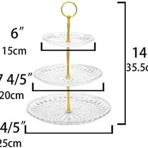 Artliving Acrylic Clear 3-Tier Cupcake Stand Cake Stand Dessert Stands Plate Tea Party Serving Platter Display Tower