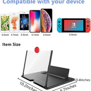 mozeeda Screen Expanders & Screen Magnifier Amplifier,3D HD New Phone Holder 12" Screen Amplifier,Movies,Videos,Games Movie Video Phone Foldable Stand Screen Phone Projector for All Smartphones