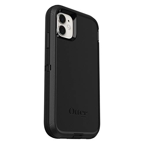 OtterBox iPhone 11 (Non-retail/Ships in Polybag) Defender Series Case - Non-retail/Ships in Polybag - BLACK, rugged & durable, with port protection, includes holster clip kickstand