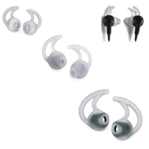 tek-tres soft silicone replacement earbuds tips 3 pairs for bose in ear earphones small medium large
