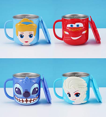 Disney Monster University Mike Green Durable Stainless Steel Insulated 3D Cup with Lid, 250ml