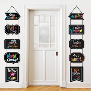 classroom decoration motivational banner poster inspirational cards motivation porch sign positive sayings accents cutouts for students teacher educational bulletin board office home school nursery