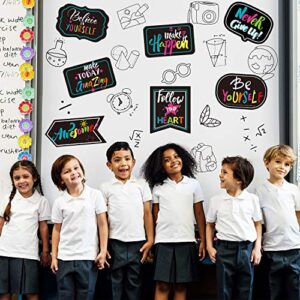 Classroom Decoration Motivational Banner Poster Inspirational Cards Motivation Porch Sign Positive Sayings Accents Cutouts for Students Teacher Educational Bulletin Board Office Home School Nursery