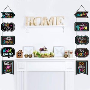 Classroom Decoration Motivational Banner Poster Inspirational Cards Motivation Porch Sign Positive Sayings Accents Cutouts for Students Teacher Educational Bulletin Board Office Home School Nursery