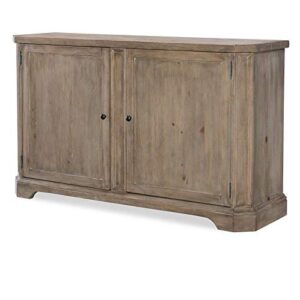 legacy classic furniture monteverdi 2 door buffet in sun-bleached cypress finish wood
