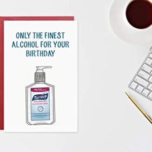 Alcohol Quarantine Card,Social Distancing Cards,Funny Birthday Card for Him Her Friend