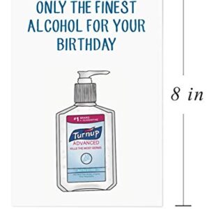 Alcohol Quarantine Card,Social Distancing Cards,Funny Birthday Card for Him Her Friend