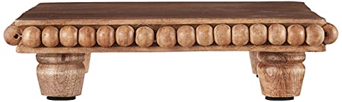 Mud Pie Beaded Wood Trivet, 8" x 8", Brown