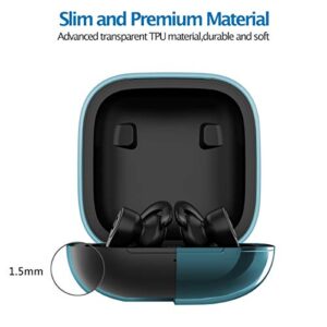 Clear Cover for Powerbeats Pro Case, KMMIN Transparent Case Cover for 2019 Newest Beats Powerbeats Pro Soft TPU Portable Shockproof Scratch-Resistant Skin with Anti-Lost Lanyard and Storage Case