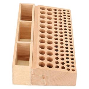 GLOGLOW Leather Tool Holder, 98 Holes Wooden Leather Tools Storage Box Hand Work Tool Organizer Rack (100 Holes)