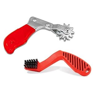 polishing spur tool set,wool buffing pad cleaning spur tool+ foam pad brush, car buffing pad professional cleaning tool…