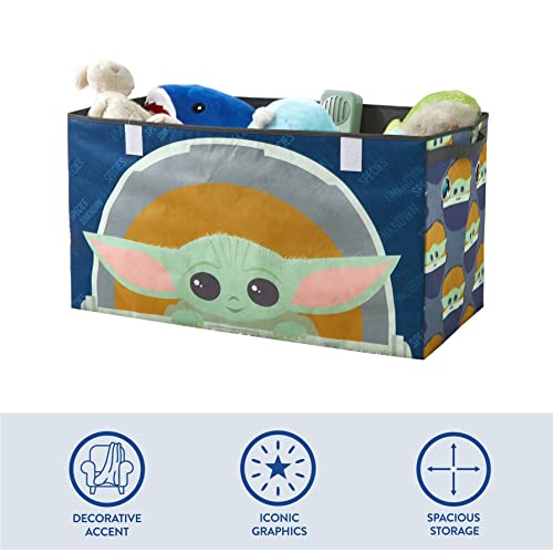Idea Nuova Star Wars The Mandalorian The Child Collapsible Children’s Toy Trunk, Durable with Lid