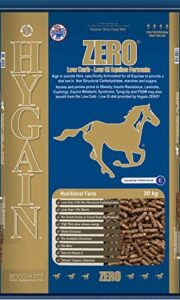 hygain zero - ultra-low starch, low sugar, low nsc, cereal grain free, fully fortified horse feed