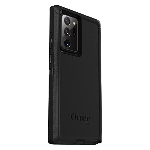 OtterBox Galaxy Note20 Ultra 5G Defender Series Case - BLACK, rugged & durable, with port protection, includes holster clip kickstand