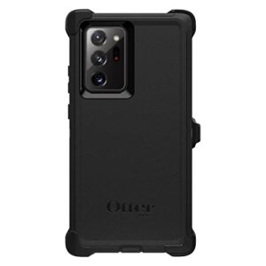 OtterBox Galaxy Note20 Ultra 5G Defender Series Case - BLACK, rugged & durable, with port protection, includes holster clip kickstand