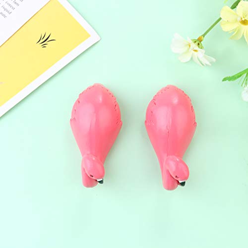 KESYOO 2pcs Adhesive Wall Hooks Wall Mounted Coat Hooks Decorative Flamingo Hooks for Hanging Coat Towel Keys Bags Hat