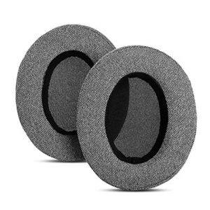 replacement earpad cushions compatible with creative sound blasterx h6 7.1 usb gaming headset earmuffs covers size 105mm x 85mm (gray)