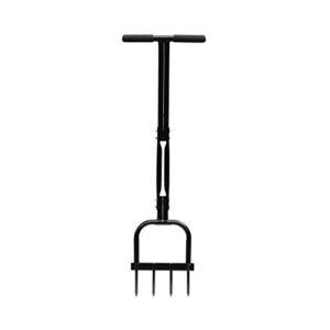 gardzen spike aeration, heavy duty aerator for compacted soils and lawns, 35" x 11", black