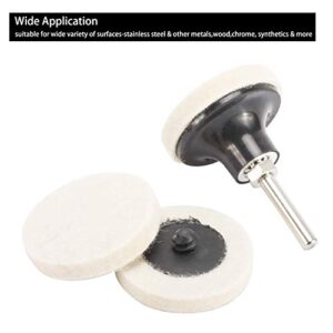 30 Pcs of 2" Commpressed Wool Fabric Qc Disc Polishing Buffing Pads Wheels and 1 Pcs of 2" Disc Pad Holder with 1/4" Shank for Polishing & Buffing Projects