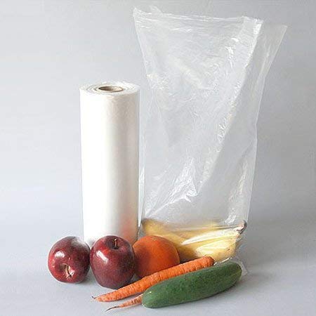 Homerite 620/Roll, Plastic Clear Produce Bag 10" x 15" Food Storage for Fruits Vegetable Bread (1 Roll)