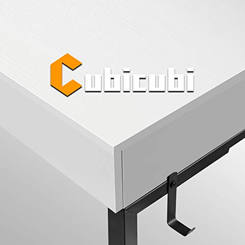 CubiCubi Computer Desk with 2 Storage Drawers, 40 inch Home Office Writing Desk, Study Table for Small Space, White