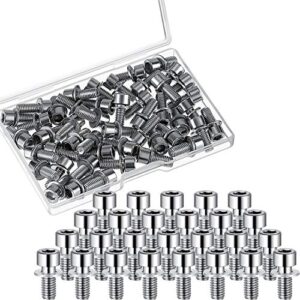 40 pieces m5 hex bolt socket tapping screw bolts water bottle cage bolts with washers for bike water bottle cage holder bracket rack, 0.67 x 0.31 inch