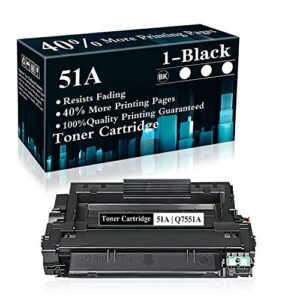 1 pack 51a | q7551a black toner cartridge replacement for hp laserjet p3005 p3005d p3005n p3005dn p3005x m3035 mfp m3035xs m3035 m3035xs m3027 mfp m3027x printer,sold by topink