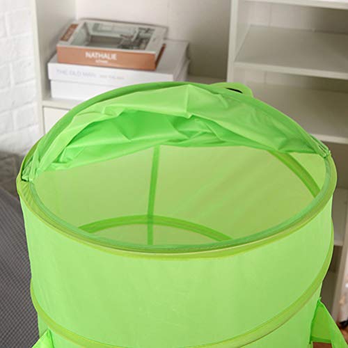 Cabilock Cartoon Laundry Basket Frog Shaped Foldable Laundry Hamper Bucket Cloth Storage Basket for Toys Clothes Blankets