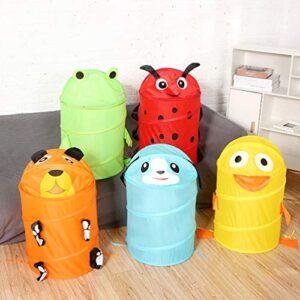 Cabilock Cartoon Laundry Basket Frog Shaped Foldable Laundry Hamper Bucket Cloth Storage Basket for Toys Clothes Blankets