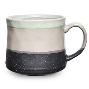 bosmarlin large ceramic coffee mug, big tea cup, 7 colors to choose, 21 oz, dishwasher and microwave safe, 1 pcs… (grey)