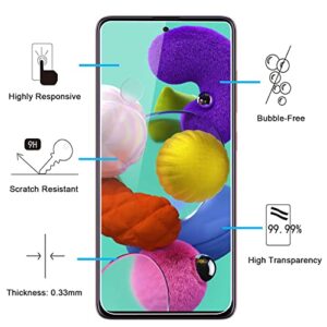 NEW'C [3 Pack] Designed for Samsung Galaxy A51 Screen Protector Tempered Glass, Case Friendly Ultra Resistant