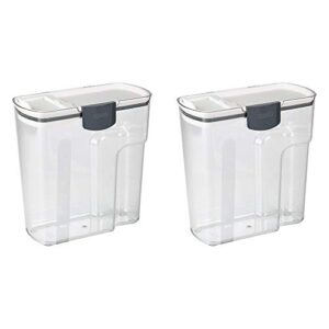 prepworks progressive 4.5-quart plastic cereal keeper container, clear (2 pack)