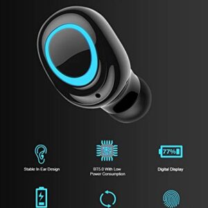 Edelin True Wireless Headphones - Bluetooth Earbuds with Mic Stereo - Waterproof IPX4 TWS Headset for Sport Running Gym - Earphones Compatible iPhone 11 X Samsung Galaxy S20 Android iOS