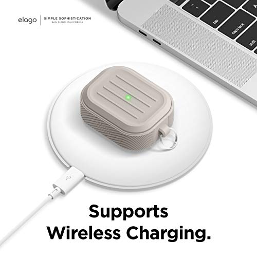 elago Armor Case Designed for Apple AirPods Pro Case, Tough Drop Protection, Shock Resistant, Made from Durable Silicone [US Patent Registered] (Stone)