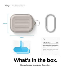 elago Armor Case Designed for Apple AirPods Pro Case, Tough Drop Protection, Shock Resistant, Made from Durable Silicone [US Patent Registered] (Stone)