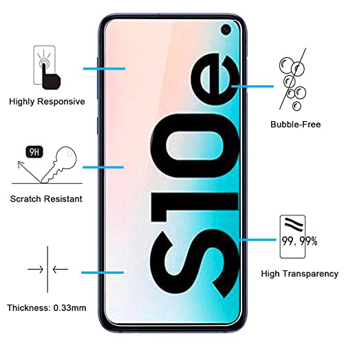 NEW'C [3 Pack] Designed for Samsung Galaxy S10e Screen Protector Tempered Glass, Case Friendly Ultra Resistant